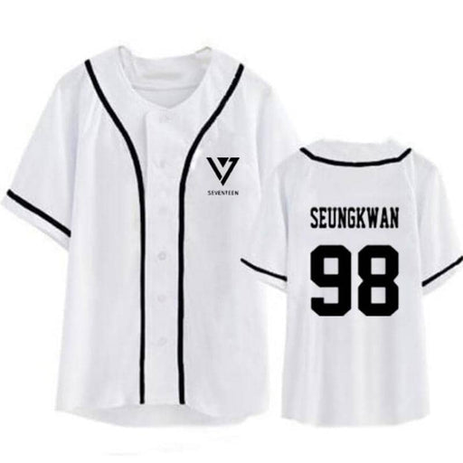 Kpop Newest Summer Korean Fashion Hip Hop Baseball T Shirt KPOP Seventeen 17 Short Sleeve T-Shirt Women Men Baseball Uniform Couple Shirt that you'll fall in love with. At an affordable price at KPOPSHOP, We sell a variety of Summer Korean Fashion Hip Hop Baseball T Shirt KPOP Seventeen 17 Short Sleeve T-Shirt Women Men Baseball Uniform Couple Shirt with Free Shipping.