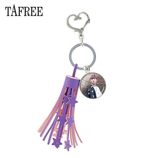 Kpop Newest TAFREE Purple Tassel Heart Clasps Key Ring Holder Glass Day6 DAY 6 Cabochon Dome Pendant Keychain For Fan Gift  Day17 that you'll fall in love with. At an affordable price at KPOPSHOP, We sell a variety of TAFREE Purple Tassel Heart Clasps Key Ring Holder Glass Day6 DAY 6 Cabochon Dome Pendant Keychain For Fan Gift  Day17 with Free Shipping.