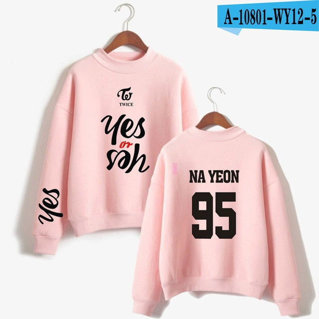 TWICE YES OR YES Printed Sweatshirts Hoodies Twice Abum Korean Kpop Hoodie Men/Women