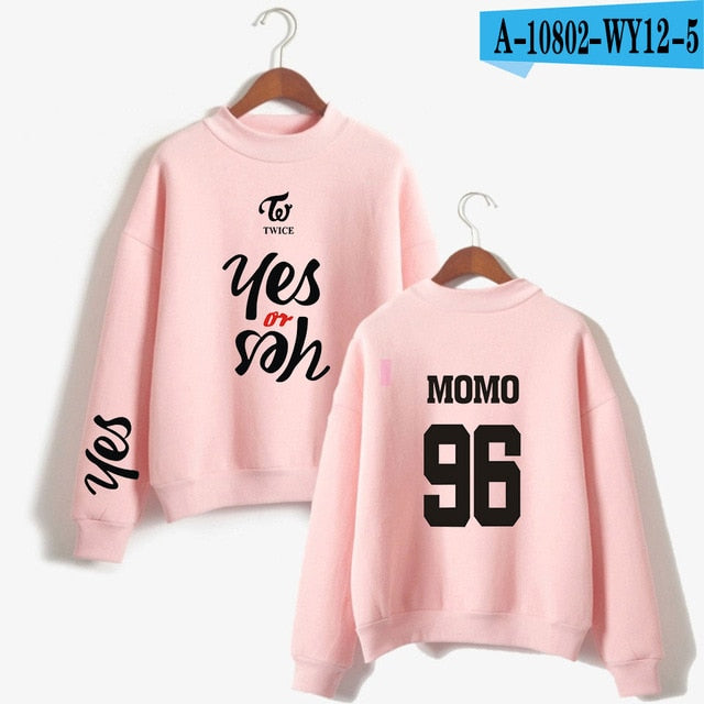 TWICE YES OR YES Printed Sweatshirts Hoodies Twice Abum Korean Kpop Hoodie Men/Women