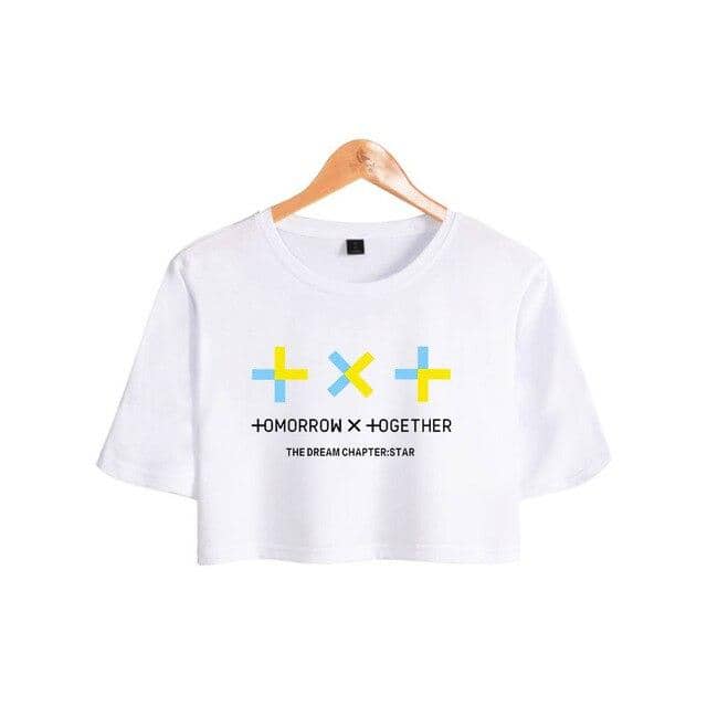 TXT Sexy Belly Button  kpop Tomorrow X Together Women crop top Korea t-shirt 2XL - Kpopshop