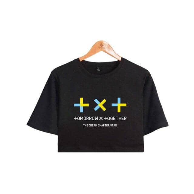 TXT Sexy Belly Button  kpop Tomorrow X Together Women crop top Korea t-shirt 2XL - Kpopshop