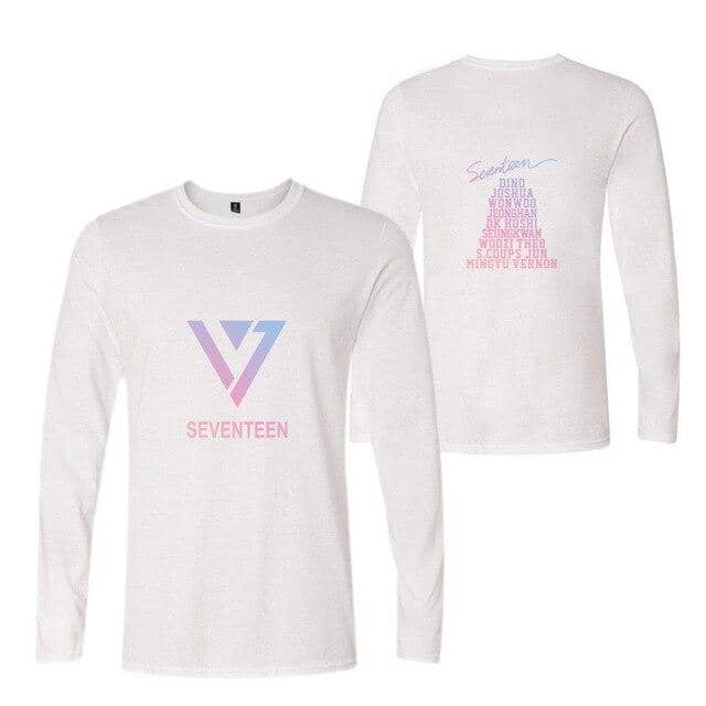 Kpop Newest WBDDT Seventeen T-shirt Long Sleeve Women Letters Top Female Autumn Cotton New Arrive Pullover Shirts Clothes Drop Shipping that you'll fall in love with. At an affordable price at KPOPSHOP, We sell a variety of WBDDT Seventeen T-shirt Long Sleeve Women Letters Top Female Autumn Cotton New Arrive Pullover Shirts Clothes Drop Shipping with Free Shipping.
