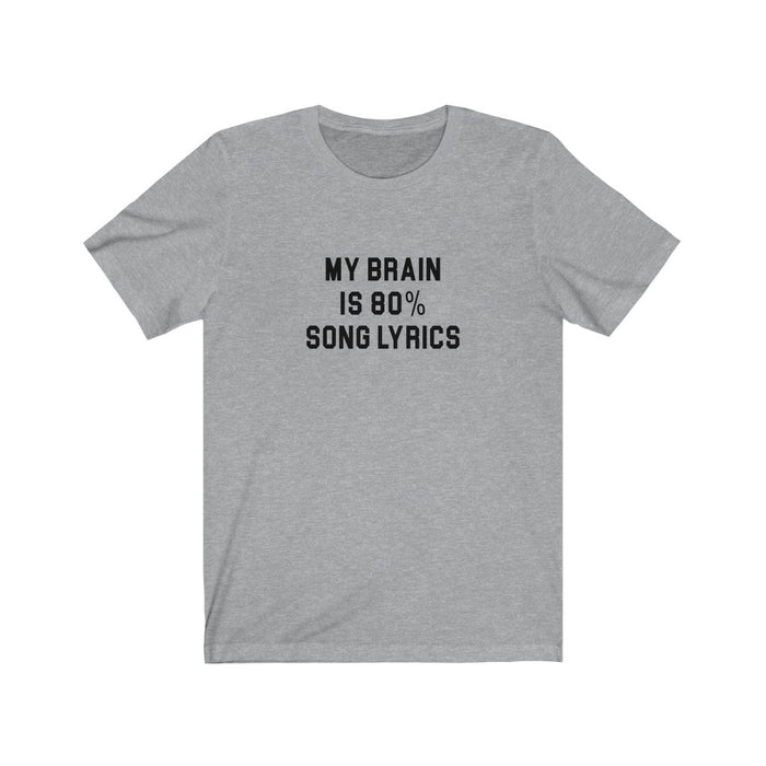 My Brain Is 80% Song Lyrics T-Shirt - Trendy Kpop T-shirts - Kpop Classic T-Shirt