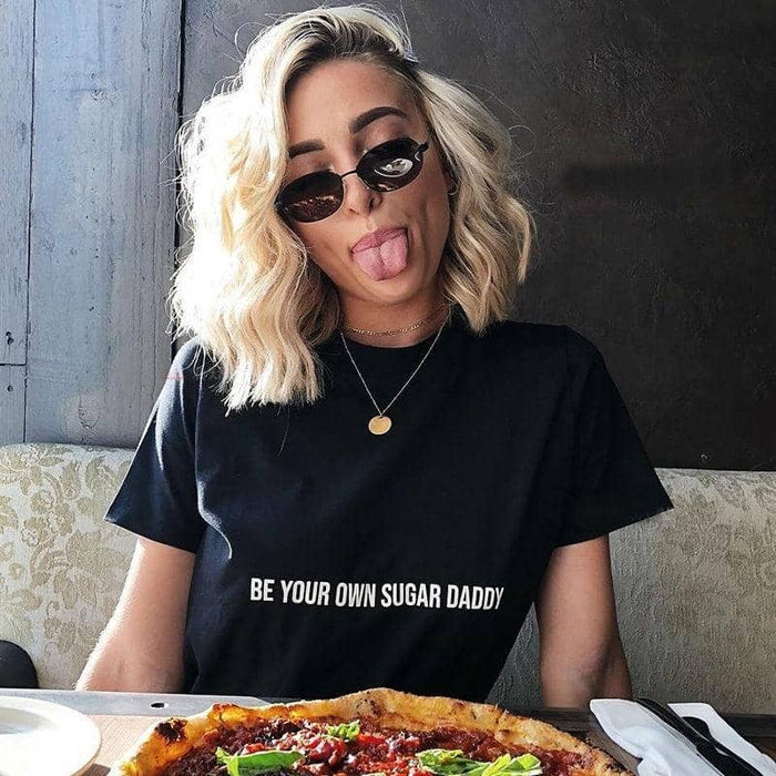 Kpopshop Originals - be your own sugar daddy Women  Funny For Lady Girl Top Tee Hipster Tumblr ins NA-13 - Kpopshop