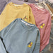 Kpopshop Originals - T-shirts Rainbow Striped Soft Loose Embroidery T-shirt  (5) - Kpopshop