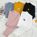 Kpopshop Originals - T-shirts Rainbow Striped Soft Loose Embroidery T-shirt  (4) - Kpopshop
