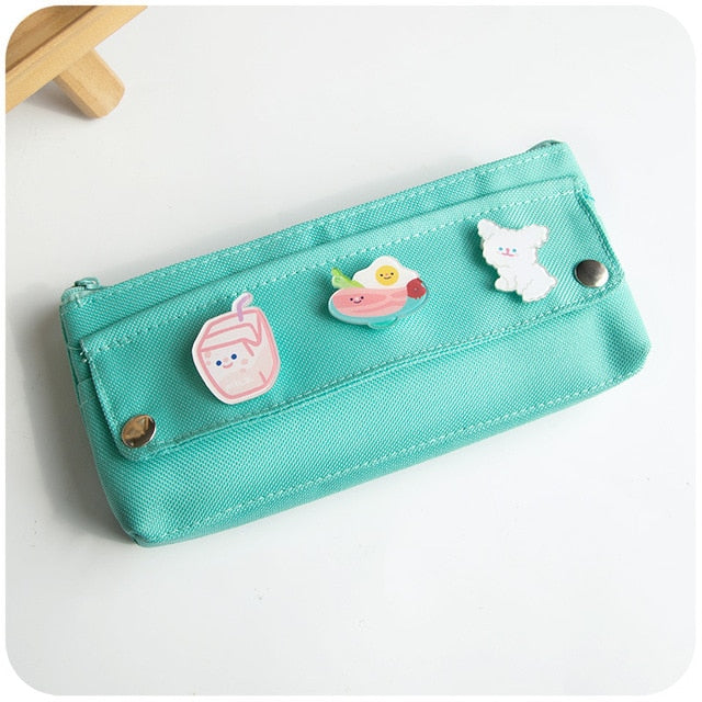 Kids Pencil Pouch Large Capacity Stationery Storage Bags Pencil Case Makeup  Box.