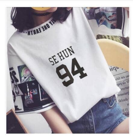 Kpop Newest kpop EXO The same women loose t shirts k-pop Round neck Harajuku Student half sleeve tops T-shirt summer fashion cotton tshirt that you'll fall in love with. At an affordable price at KPOPSHOP, We sell a variety of kpop EXO The same women loose t shirts k-pop Round neck Harajuku Student half sleeve tops T-shirt summer fashion cotton tshirt with Free Shipping.