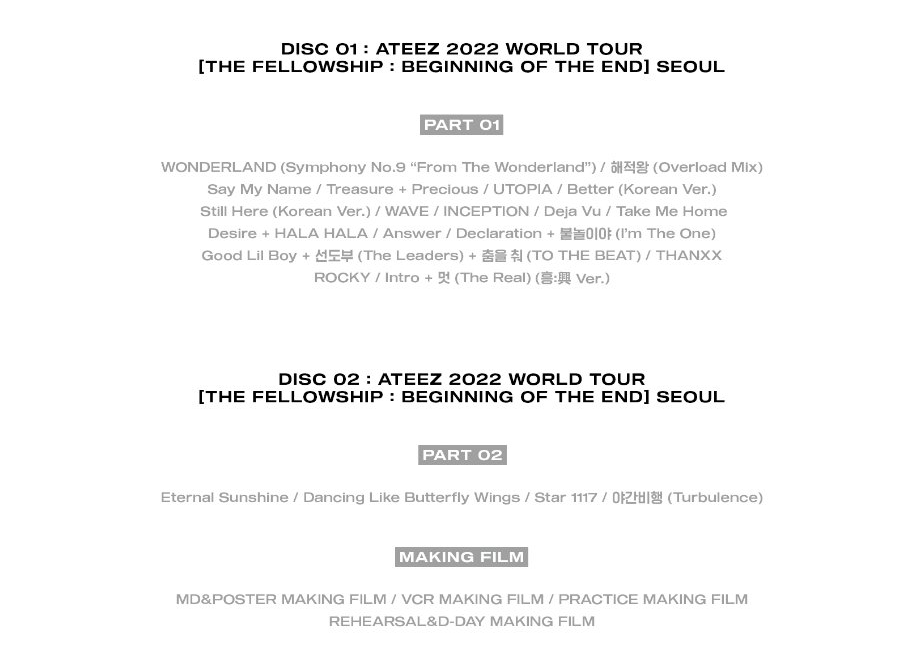 [PRE-ORDER] :ATEEZ 2022 World Tour The Fellowship: Beginning of the End SEOUL