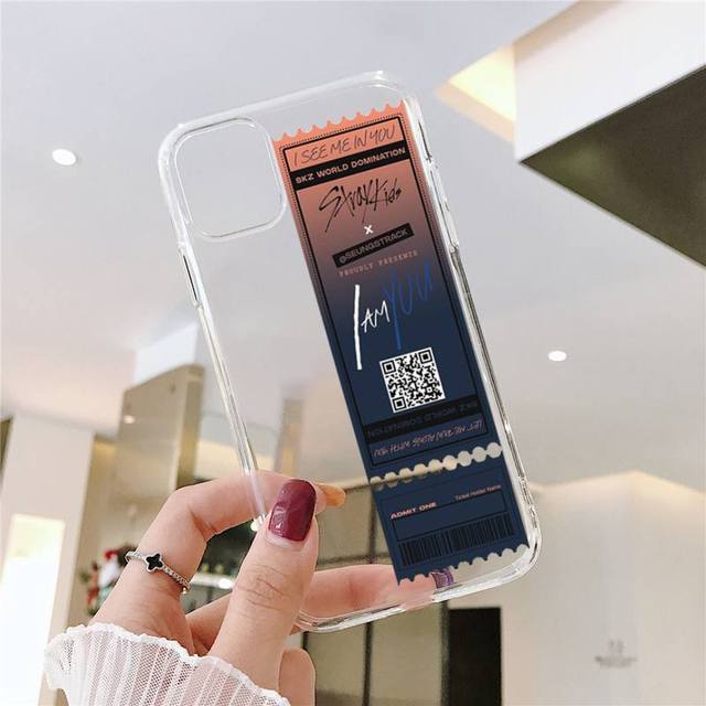 stray kids boy group kpop Phone Case For iphone 13 12 11 8 7 plus mini x xs xr pro max Transparent soft art tickets coque