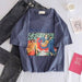 Kpopshop Originals - T-shirts Rainbow Striped Soft Loose Embroidery T-shirt - Kpopshop